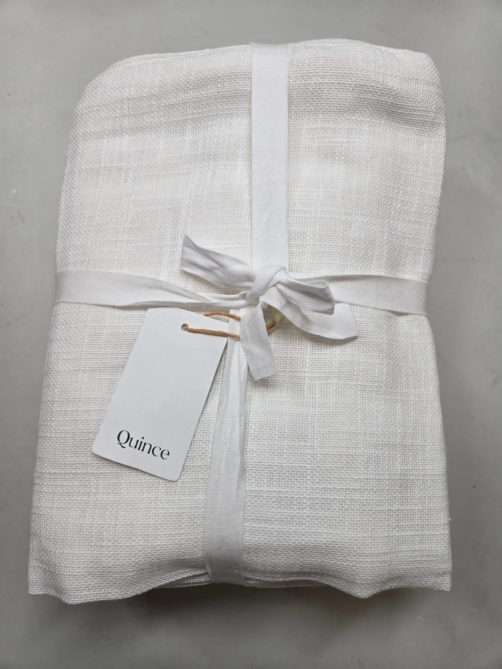 NWT QUINCE Set Of 2 48x96 Cotton Sheer Curtains White 9078